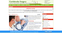 Desktop Screenshot of carisbrookesurgery.co.uk